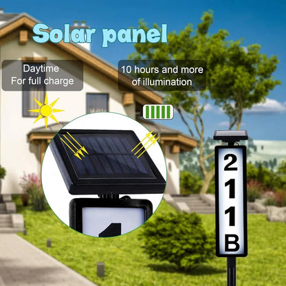 Solar Address Sign