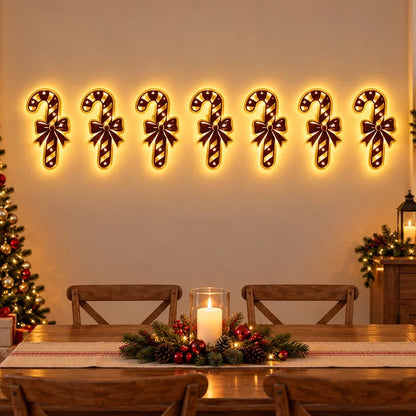 7-Piece LED Christmas Wall Decor Set – Warm-Light Holiday Silhouettes