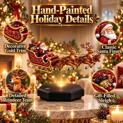 Magnetic Levitation Santa Sleigh – 360° Rotating Christmas Display