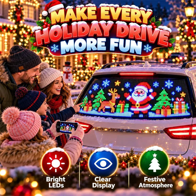 Custom Christmas Car Window LED Display