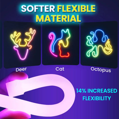 GlowWave - Smart RGB-IC Neon Light Strip · Bluetooth-Controlled Waterproof Flexible LED Chasing Light