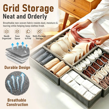 👗 Multi-Compartment Fabric Drawer Organizer Set