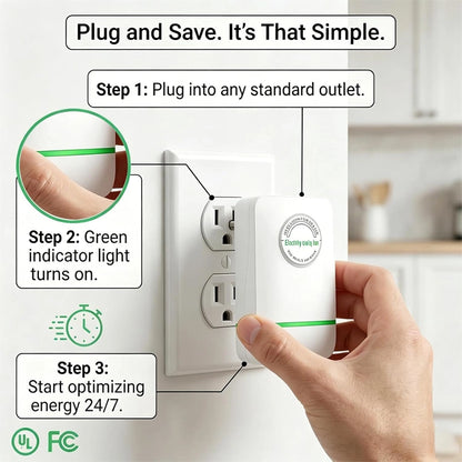 Smart Home Energy Saving Device – Plug-In Voltage Optimizer & Power Efficiency Protector