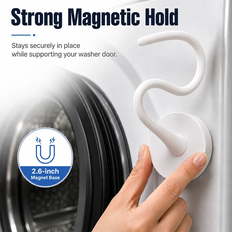 🧺 Magnetic Front-Load Washer Door Prop – Flexible Silicone Magnetic Door Holder for Better Airflow & Odor Prevention