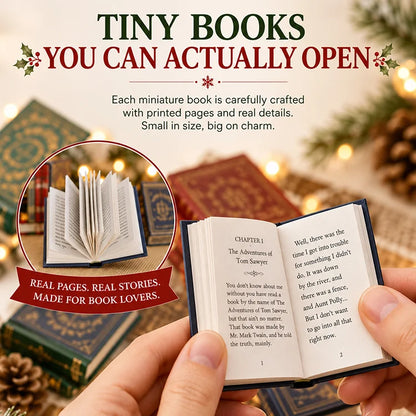 Readable Christmas Book Ornaments - 25 Mini Books