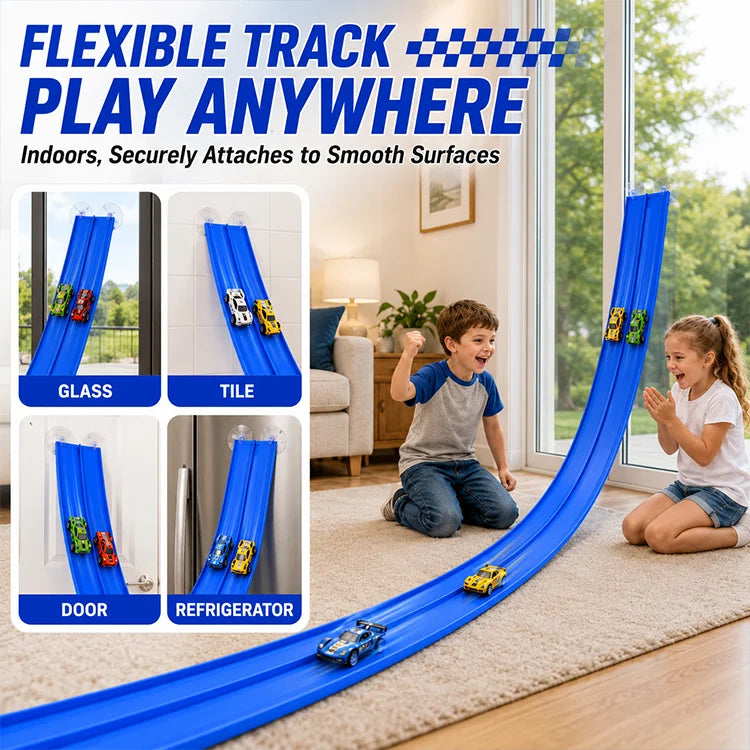🏎️ Flexible Two-Lane Race Track Set