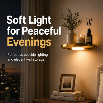 ✨ LED Floating Wall Shelf with Built-In Ambient Light – Modern Wall Display & Storage Shelf