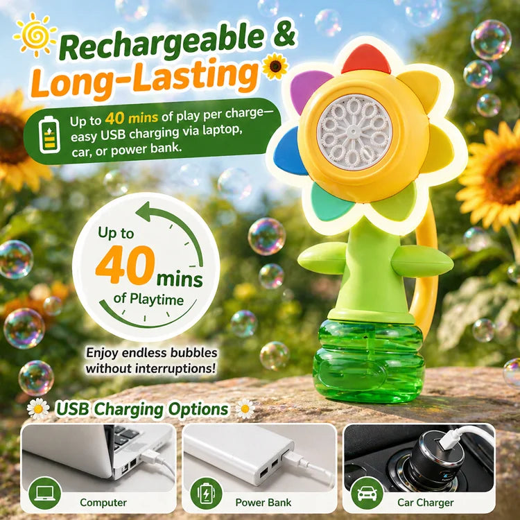 🌻 Dancing Bubble Flower Machine