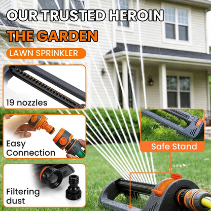 19-Nozzle Quick-Connect Oscillating Lawn & Garden Sprinkler