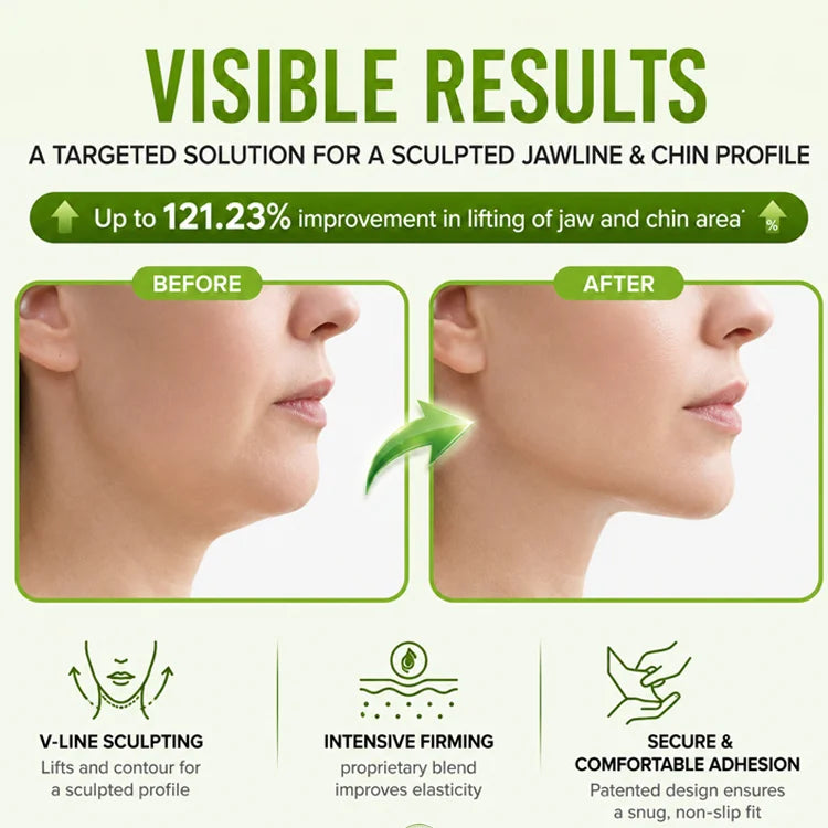 Collagen V-Line Lifting Facial Mask with Ear Hooks – Hydrating Jawline Chin Slimming Sheet Mask