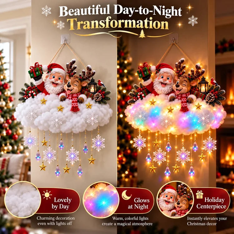 🔥 LAST DAY 50% OFF🎁Light-Up Christmas Cloud Wall Decor
