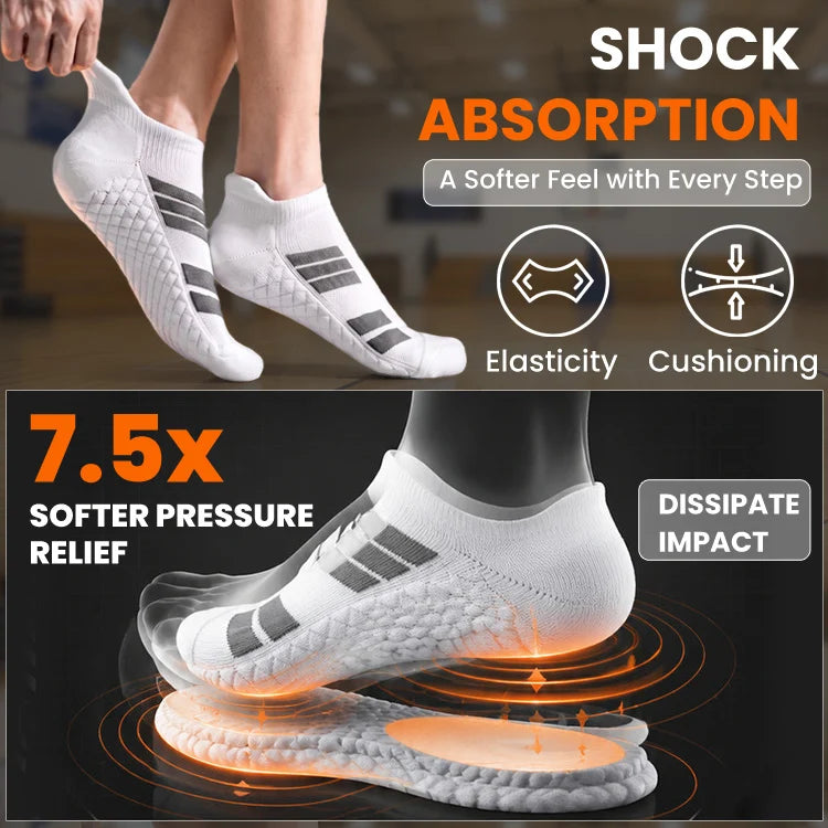 Cushioned Performance Sneaker Socks – Shock-Absorbing, Breathable & Moisture-Wicking