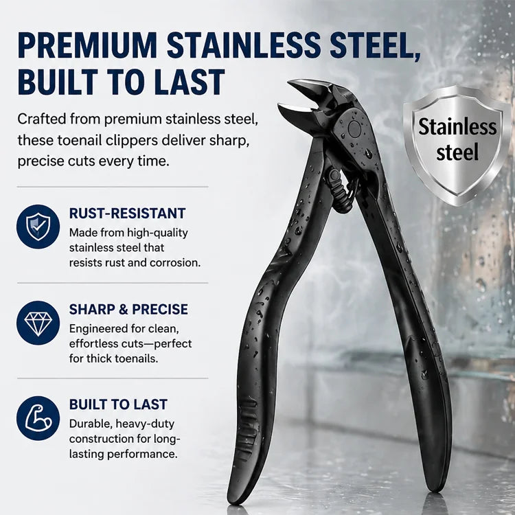 🦶 PodiEase™ Precision Toenail Clipper • Wide-Opening Surgical Steel • Anti-Splash Catcher • Safe Ingrown Nail Care
