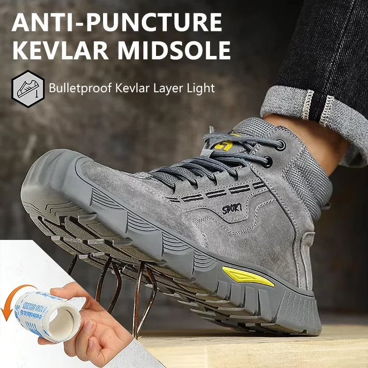 🛡️ IronStep™ Lightweight Steel Toe Safety Boots