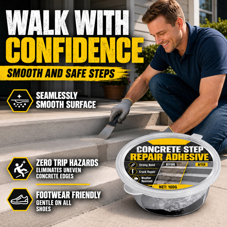 Heavy-Duty Concrete Step Repair Adhesive – Crack & Chip Filler