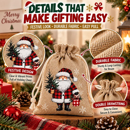 🔥Last Day 50% OFF🎁5-Piece Christmas Drawstring Gift Bag Set