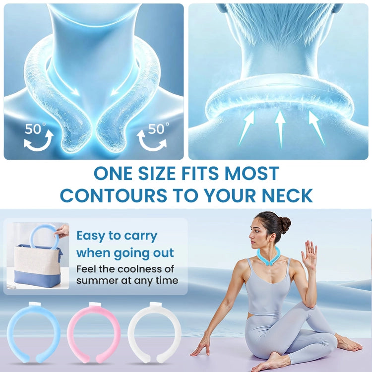 Cooling Neck Ring – Reusable Ice Cooling Collar, Instant Summer Heat Relief, Recharge-Free Wearable Neck Cooler