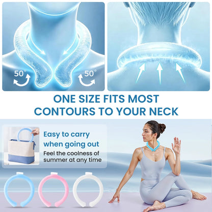 Cooling Neck Ring – Reusable Ice Cooling Collar, Instant Summer Heat Relief, Recharge-Free Wearable Neck Cooler
