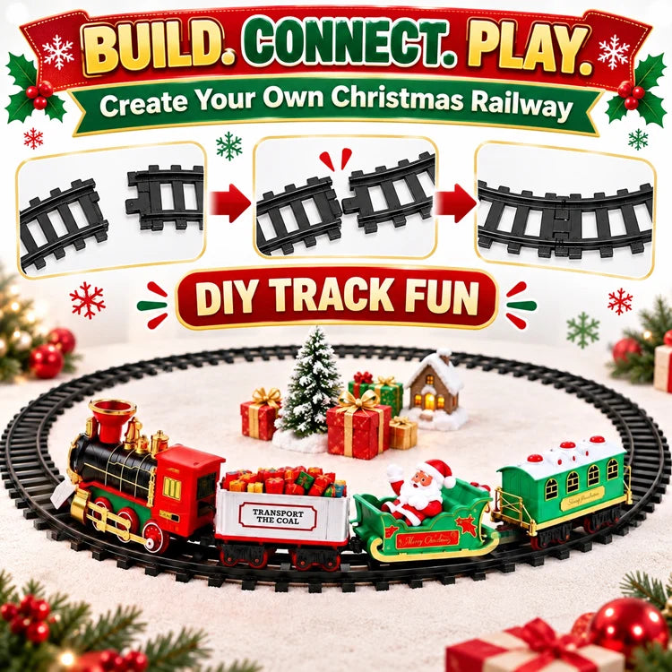 Deluxe Christmas Tree Hanging Train Set – Lights, Sounds & Realistic Mist