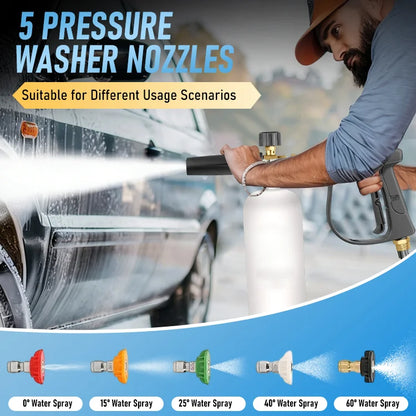🚗✨ High-Pressure Foam Cannon Kit – Foam & High-Pressure Water 2-in-1