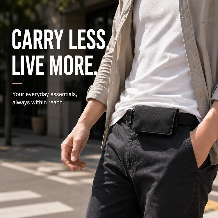 2-in-1 Hidden Waist Pouch – Slim Travel Wallet & Coin Purse