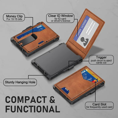 Kazeso™ Carbon Fiber Pop-Up Wallet