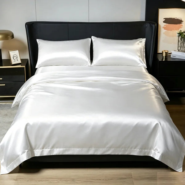 🛏️ 3-Piece Cooling Fitted Sheet Set – Silky Ice Cooling Mattress Protector with Deep Pocket & 2 Pillowcases