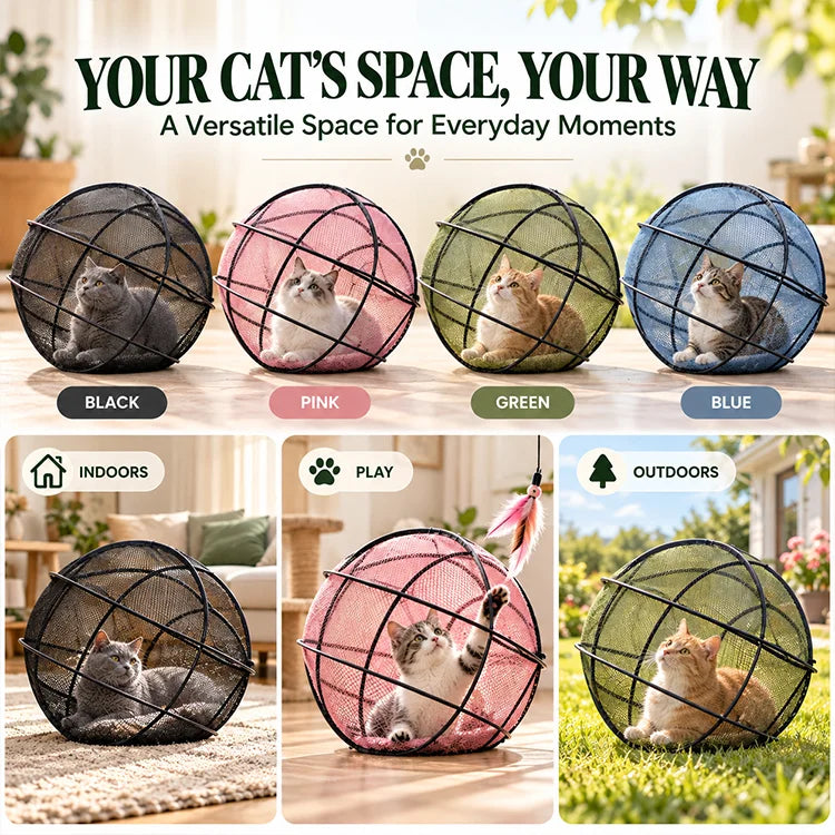 Portable 360° Cat Playpen
