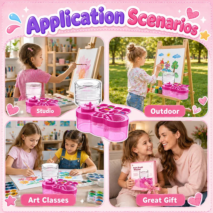 Automatic Paint Brush Washer & Palette Station