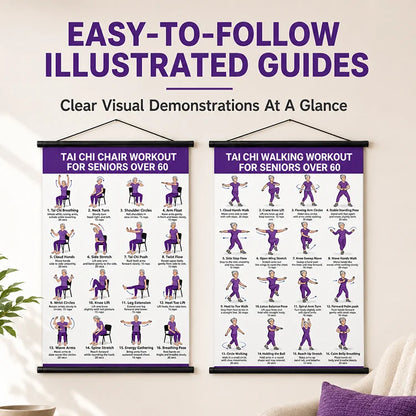 🔥Last Day 50% OFF💖Tai Chi Workout Poster for Seniors