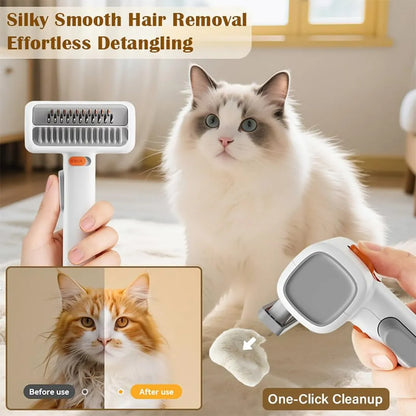 🐾 2-in-1 Pet Grooming Comb – Advanced Detangling & Deshedding System