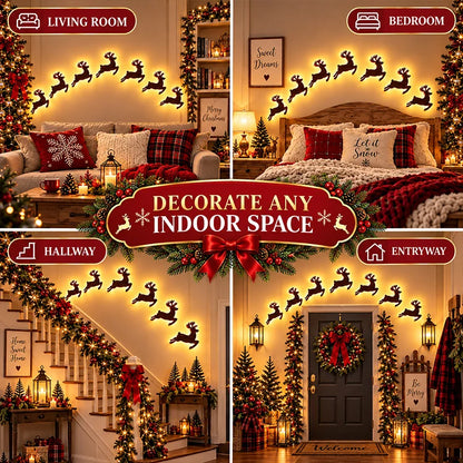 7-Piece LED Christmas Wall Decor Set – Warm-Light Holiday Silhouettes