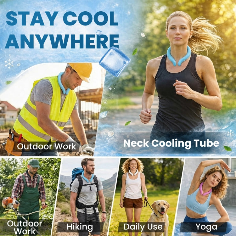 Cooling Neck Ring – Reusable Ice Cooling Collar, Instant Summer Heat Relief, Recharge-Free Wearable Neck Cooler