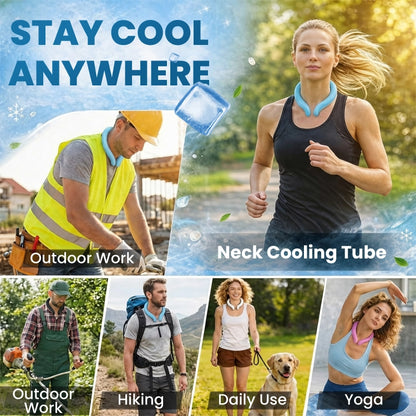 Cooling Neck Ring – Reusable Ice Cooling Collar, Instant Summer Heat Relief, Recharge-Free Wearable Neck Cooler