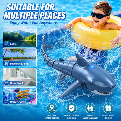 Realistic RC Shark Toy – Rechargeable Remote Control Swimming Shark for Pool, Bathtub & Water Play