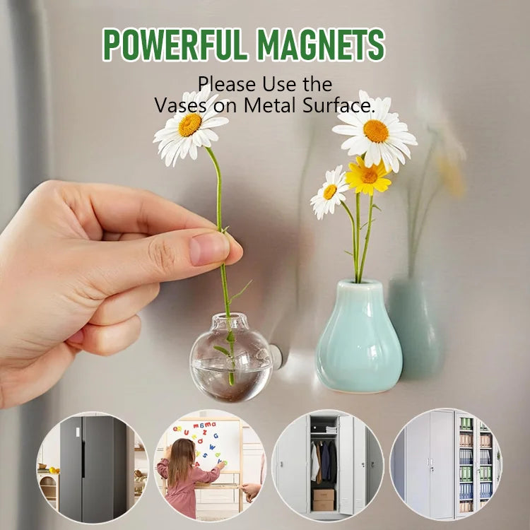PetalNest™ 3D Mini Vase Fridge Magnets