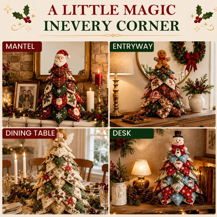 DIY Christmas Tree Patchwork Kit – 3D Layered Fabric Holiday Craft