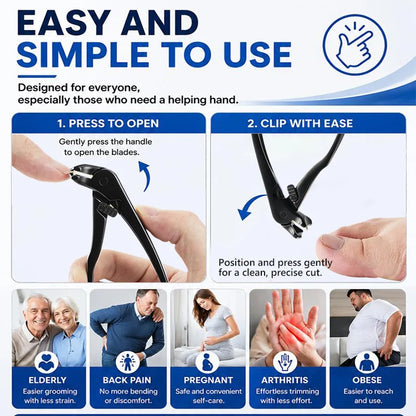 🦶 PodiEase™ Precision Toenail Clipper • Wide-Opening Surgical Steel • Anti-Splash Catcher • Safe Ingrown Nail Care