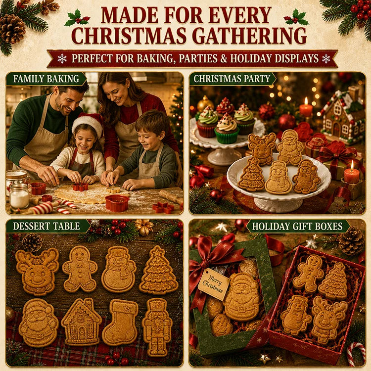 Christmas Cookie Mold – 3D Embossed Holiday Baking Press