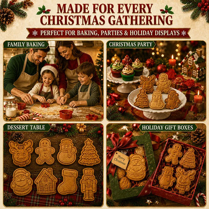 Christmas Cookie Mold – 3D Embossed Holiday Baking Press