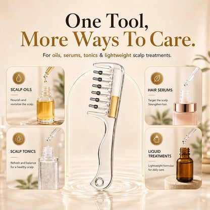 Scalp Care Massage Applicator Comb – Oil & Serum Root Applicator