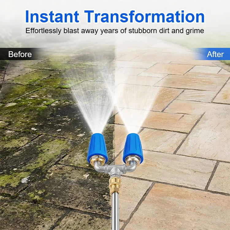 💦 360° Dual-Turbo Pressure Washer Nozzle