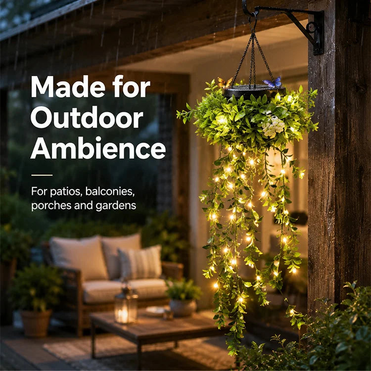 Solar Powered Artificial Ivy Garland Lights