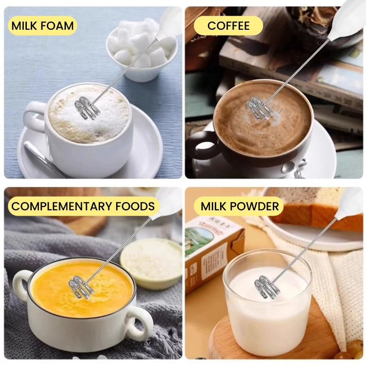 Rechargeable Electric Milk Frother - 3-Speed Handheld Coffee Foam Maker & Mini Kitchen Whisk