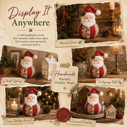 DIY Patchwork Santa Doll Kit – 3D Fabric Christmas Craft & Holiday Decor