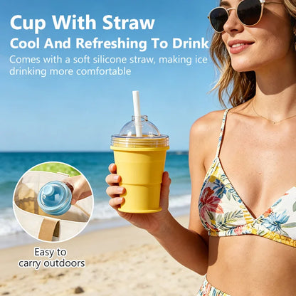 ChillSphere™ Foldable Ice Ball Bottle – Includes Large + Small Duo Set