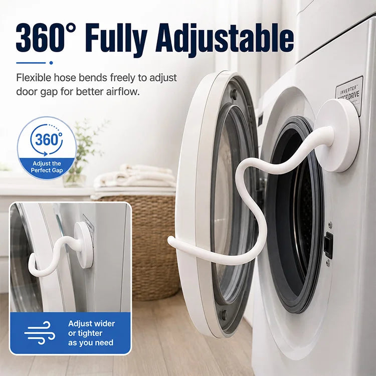 🧺 Magnetic Front-Load Washer Door Prop – Flexible Silicone Magnetic Door Holder for Better Airflow & Odor Prevention