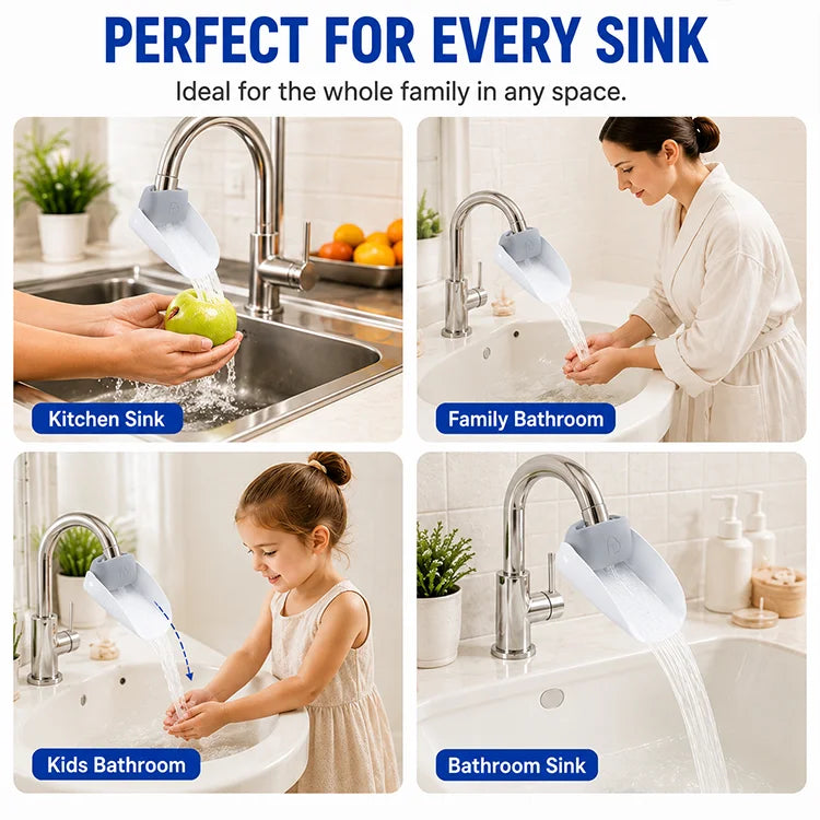 Universal Kids Faucet Extender – BPA-Free Sink Water Extension for Toddlers, Easy Hand Washing & Less Splashing