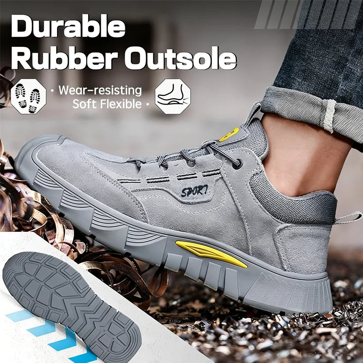 🛡️ IronStep™ Lightweight Steel Toe Safety Boots