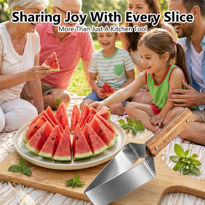 Stainless Steel Watermelon Cutter • Triangle Cube Slicer • Multi-Fruit Divider • Easy Clean Kitchen Tool